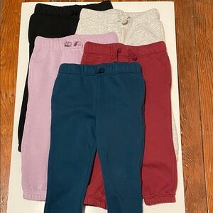 Jumping Beans Toddler 3T Core Fleece Jogger Pants Black Gray Purple Maroon Navy